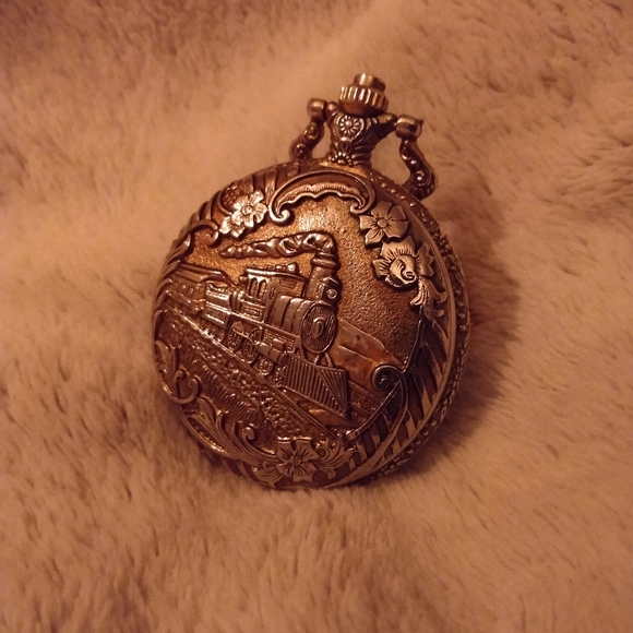 Working Hanson Train Pocket Watch - Picture 1 of 4